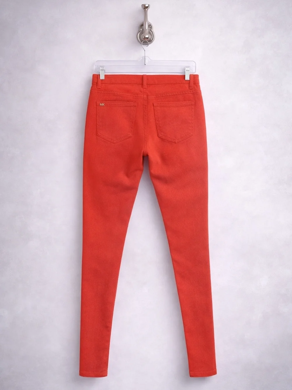 Michael Kors  Vibrant Izzy Sea Coral (Coral Red) Skinny Mid-rise Jeans